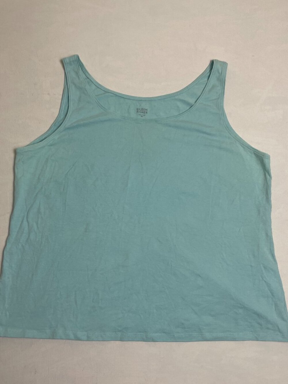 EIleen Fisher Top Women's Size XL Sleeveless Tank Light Aqua Blue Green